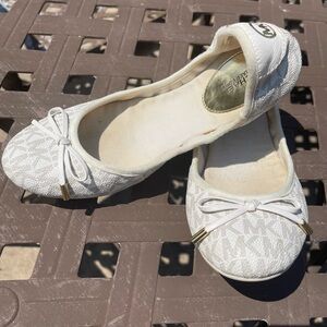 Michael Kors Cream Logo Ballet Flats
